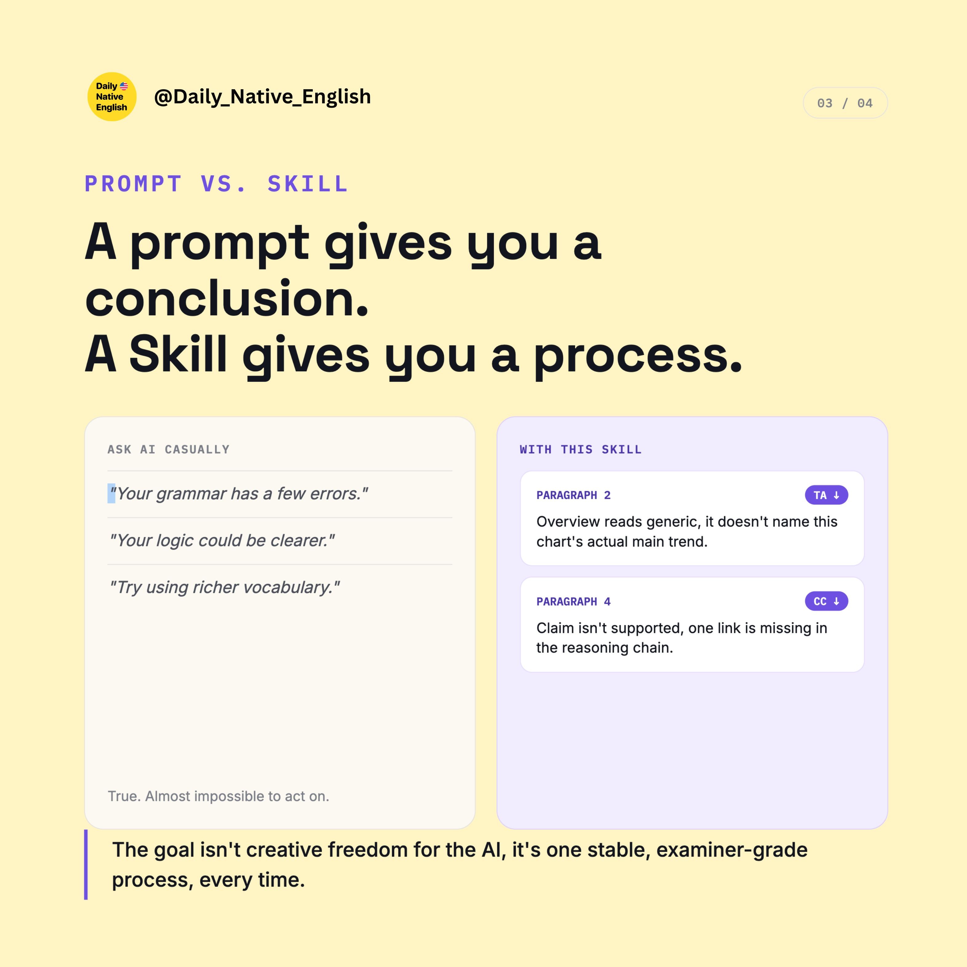 Run examiner-style checks inside any AI chat