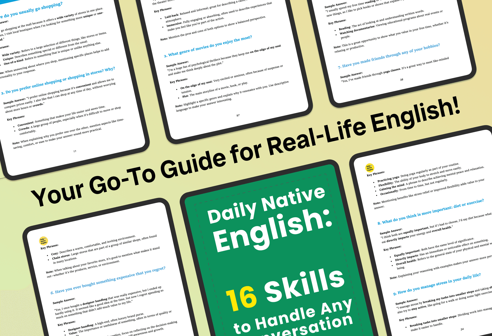 Spoken English bundle contents